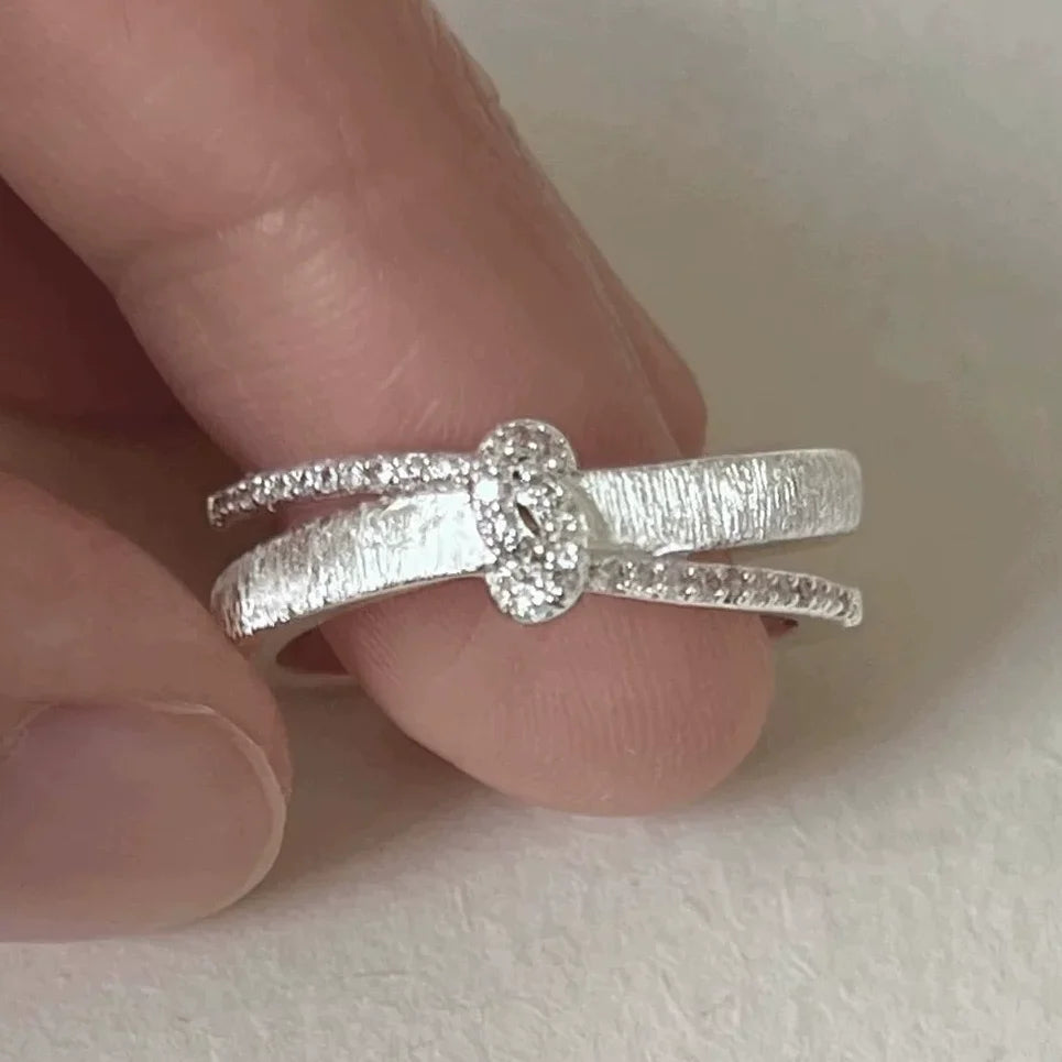 VENTFILLE 925 Sterling Silver Irregular Design Wave Golden Stackable Finger Rings Trendy Adjustable For Women Gifts Dropshipping