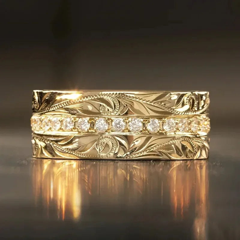 Huitan 2020 NEW Fashion Wedding Ring For Women Micro Paved Cubiz Zircon Finger Rings Female Engagement Jewelry Accessories