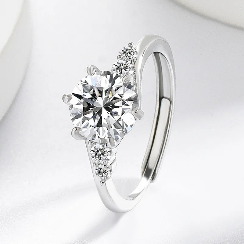 925 Silver Zircon Oxide Enamel Heart Love Ring Wedding Sterling Silver Rings Fashion Fine Jewelry For Women Gifts women's ring