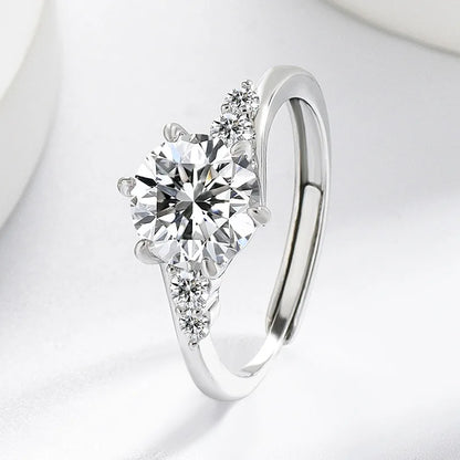 925 Silver Zircon Oxide Enamel Heart Love Ring Wedding Sterling Silver Rings Fashion Fine Jewelry For Women Gifts women's ring
