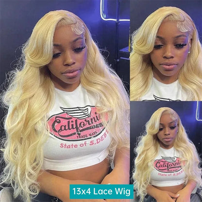 613 Honey Blonde Body Wave 13x6 Lace Front Wig – Natural Hairline with Baby Hair, 230%