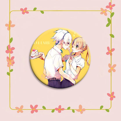 Anime Soul Eater Pins Round Creative Cartoon Badges Handmade Tinplate Brooches for Backpack Accessorys Exquisite Gifts