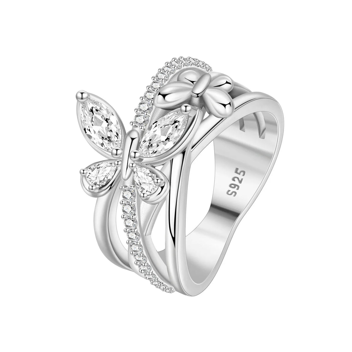 925 Sterling Silver Three-Ring Stackable Ring for Women Simple Fashion Design Fine Jewelry Perfect for Birthday Party Gift 2026