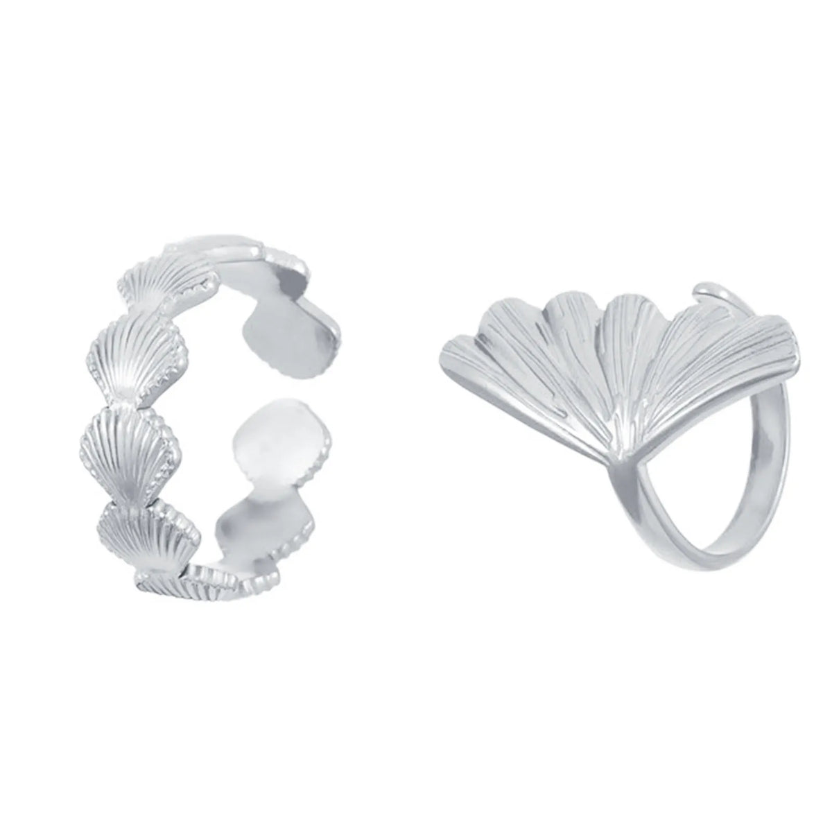 MHS.SUN Ocean Style Stainless Steel Starfish Shell Rings For Women Men Vintage Gold Plated Open Ring Summer Beach Jewelry