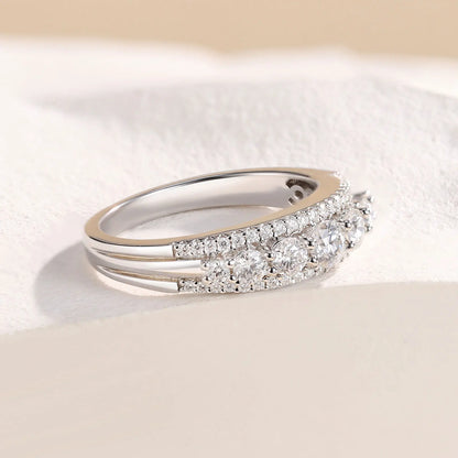 Newshe Luxury Moissanite Wedding Rings for Women Original 925 Sterling Silver Eternity Band Engagement Ring Fine Jewelry