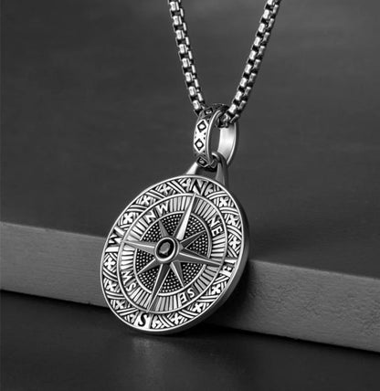 Stainless Steel 7 Archangel Seal Necklace Men's Solomon Kabbalah Seal Pendant Supernatural Protection Amulet Magical Jewelry