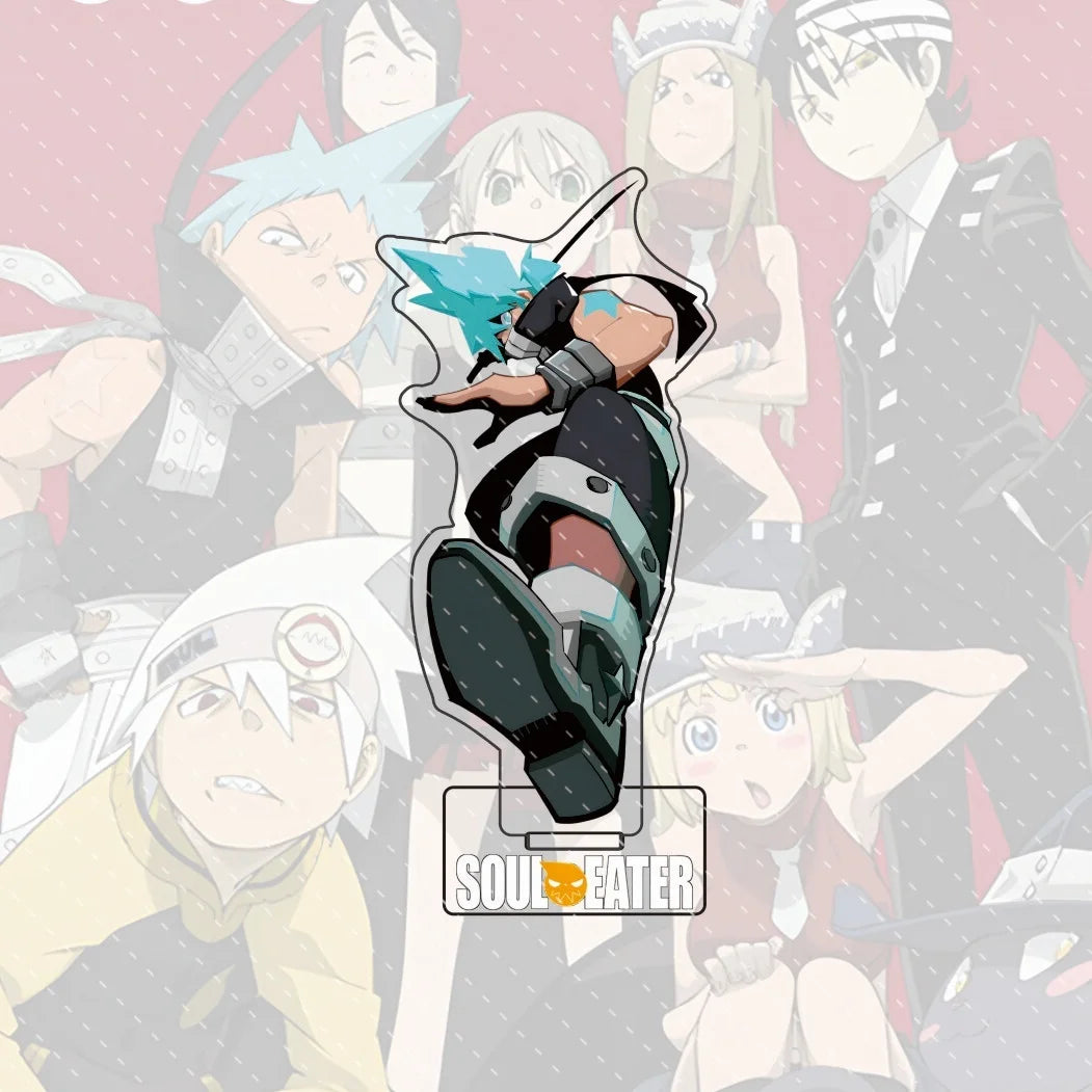 Anime Soul Eater Acrylic Standee Death the Kid Black Star Maka Figure Desk Decor Cosplay Keychain Halloween Gift 15CM