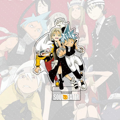 Anime Soul Eater Acrylic Standee Death the Kid Black Star Maka Figure Desk Decor Cosplay Keychain Halloween Gift 15CM