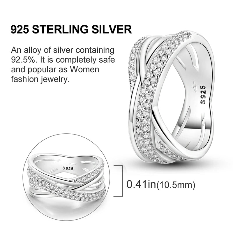 925 Sterling Silver Rings Infinite Love Sun Moon Eye Flower Ring For Women Original Wedding Ring Jewelry Gift