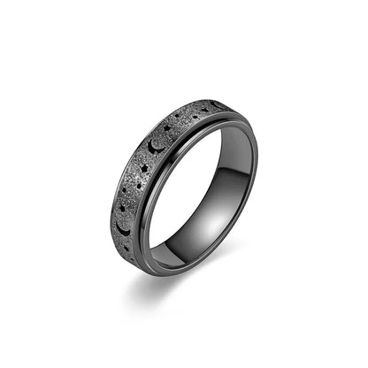 6MM Rotate Freely Spinning Stainless Steel Anxiety Rings For Women Spinner Fidgets Ring Anti Stress Men Rotating Punk Jewelry