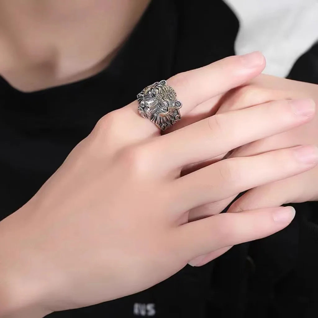 New 925 Sterling Silver Ring Tiger Rings for Women Wedding Jewelry Engagement Charm Fashion High Quality Party Gifts Ring