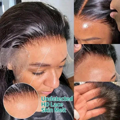 Bone Straight 250% Density HD Transparent Lace Front Wig – 5x5, 13x6 & 13x4, 40–42 Inch