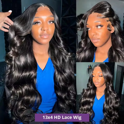 Body Wave 13x6 HD Transparent Lace Frontal Wig – 200% Real Density 13x4 & 360 Pre-Plucked
