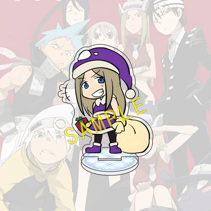 Anime SOUL EATER 10cm Acrylic Halloween Edition Character Maka Kid Standing Display Model Desktop Decoration Fan Gift Keychain