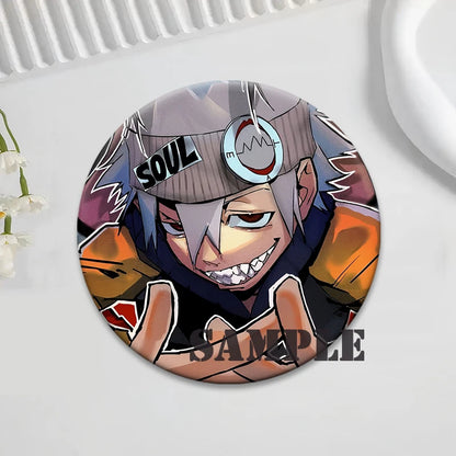 Soul Eater Brooches Anime Figure Lapel Pins Maka Albarn Death The Kid Cartoon Badge for Backpack Accessories Clothes Decoration