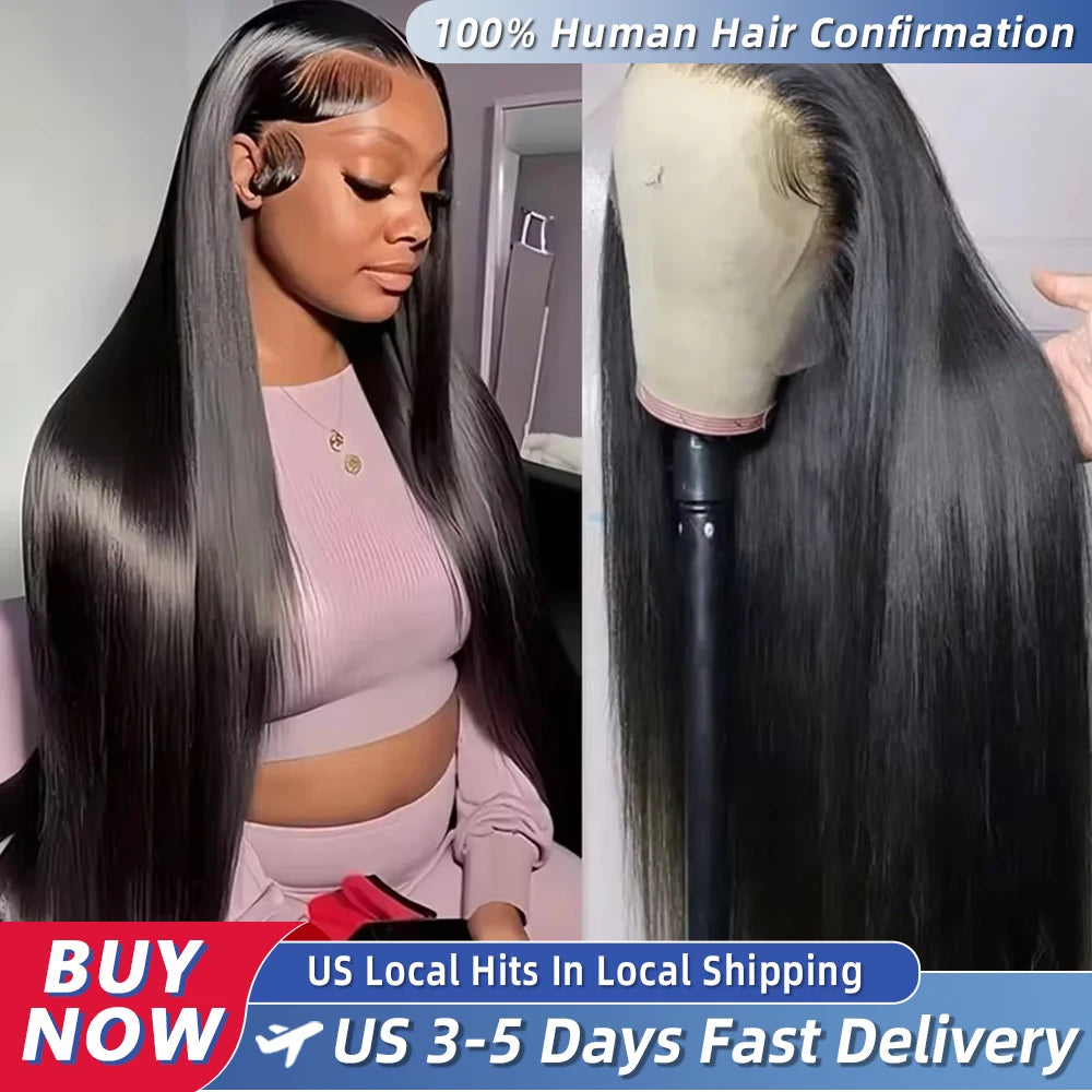 Bone Straight 13x6 & 13x4 Transparent HD Lace Frontal Wig – 200% Real Density 360, 30 Inch