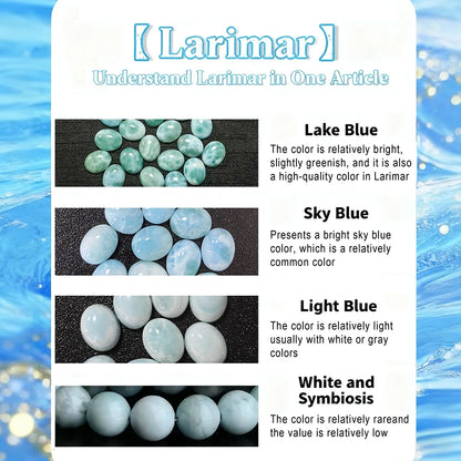Vintage 925 Silver Natural Larimar Stone Ring Round Flower Shape Sky Blue Sea Water Ring Fine Jewelry Ring Gift For Women Men