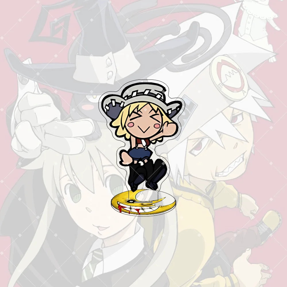 Anime Soul Eater 10CM Acrylic Stand keychain Anime Figure Maka Albarn Black Star Cute Model desktop decoration collection gift
