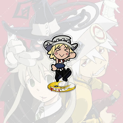 Anime Soul Eater 10CM Acrylic Stand keychain Anime Figure Maka Albarn Black Star Cute Model desktop decoration collection gift