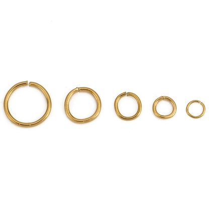 100pcs 3 4 5 6 7 8 10 mm Stainless Steel Open Jump Rings PVD Never Fade End Connectors For Necklace Bracelet DIy Jewelry Making