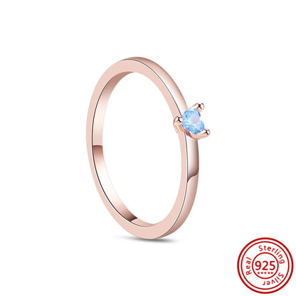 925 Sterling Silver Original Rose Gold Plated Fashion Women Ring Flower Green Zircon Design Jewelry Exquisite Wedding Gift Rings