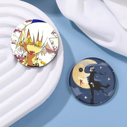 32/44/58MM Anime Soul Eater Pins Thompson Patricia Evans Soul Eater Albarn Maka Figure Icon Brooches Badge for Backpack Clothes