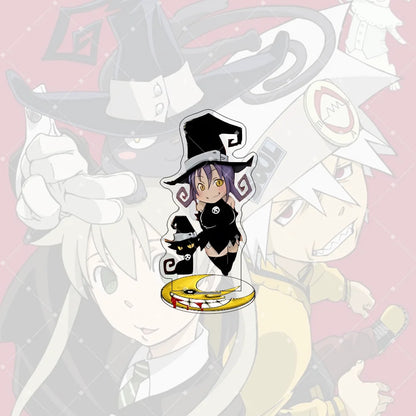 Anime Soul Eater 10CM Acrylic Stand keychain Anime Figure Maka Albarn Black Star Cute Model desktop decoration collection gift