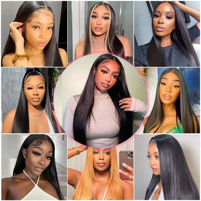 Bone Straight HD Lace Frontal Wig – 200% Real Density Pre-Plucked 13x6, 13x4 & 360