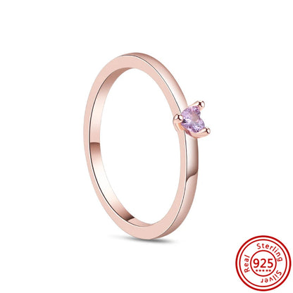 925 Sterling Silver Original Rose Gold Plated Fashion Women Ring Flower Green Zircon Design Jewelry Exquisite Wedding Gift Rings
