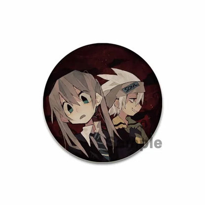 32/44/58MM Anime Soul Eater Pins Thompson Patricia Evans Soul Eater Albarn Maka Figure Icon Brooches Badge for Backpack Clothes