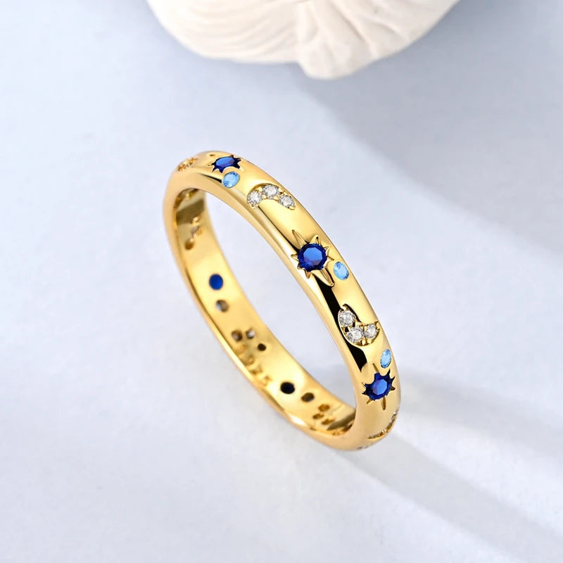 925 Sterling Silver Rings Infinite Love Sun Moon Eye Flower Ring For Women Original Wedding Ring Jewelry Gift