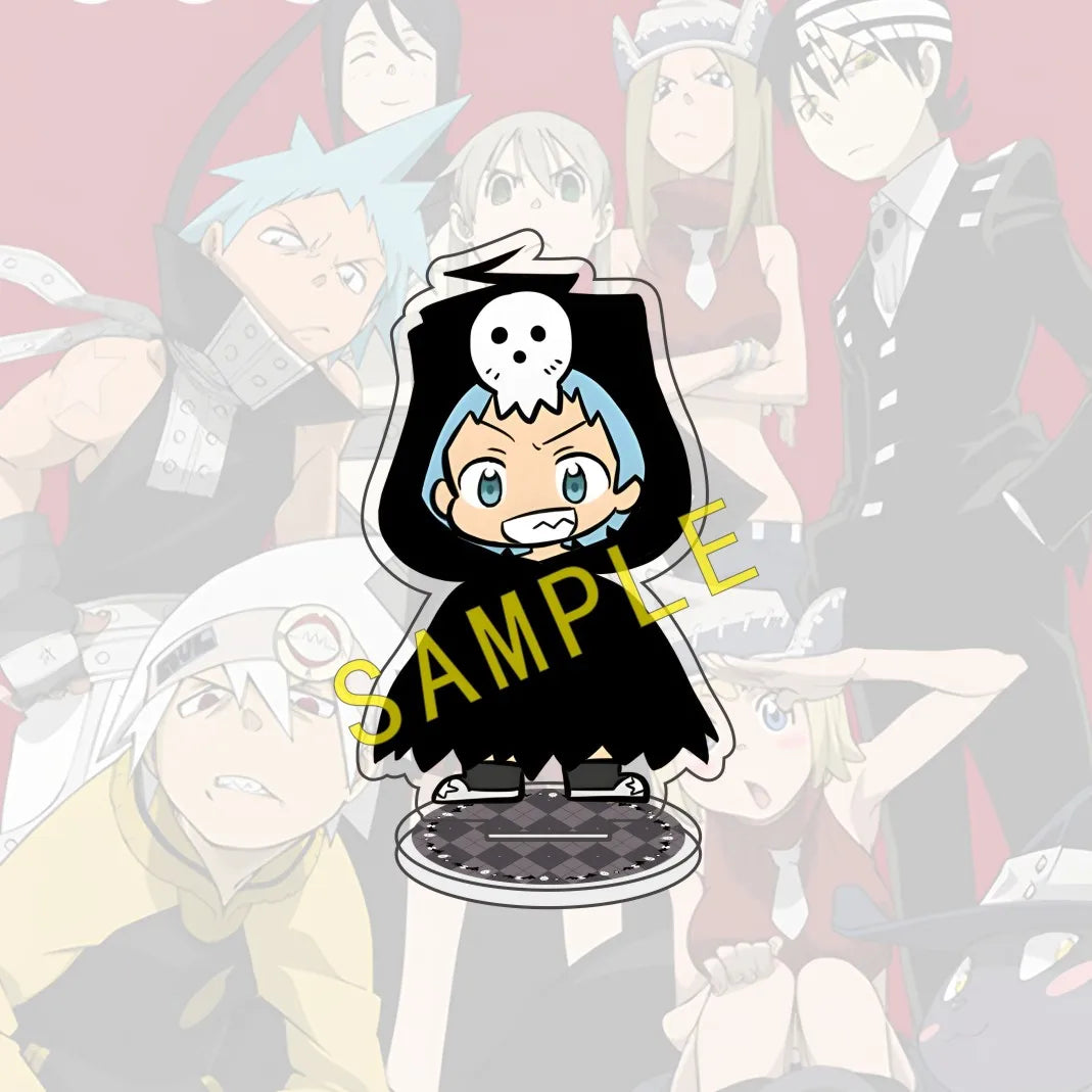 Anime SOUL EATER 10cm Acrylic Halloween Edition Character Maka Kid Standing Display Model Desktop Decoration Fan Gift Keychain