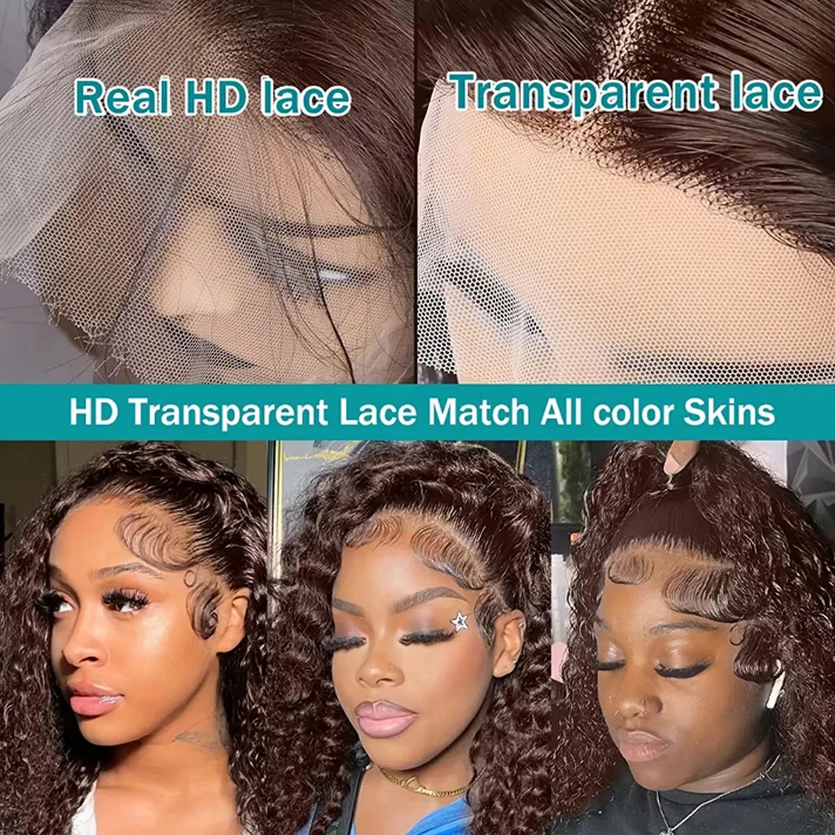 Chocolate Brown Deep Wave HD Lace Frontal Wig – #4 Vietnamese Hair, 13x6 & 13x4, 250%