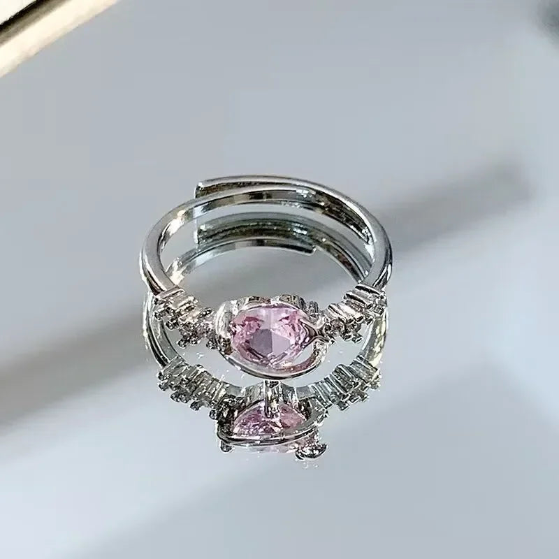Star Couple Models Adjustable Ring Men And Women Simple Index Finger Rings Light Luxury Tide Cool Pair Of Rings Jewelry Gift