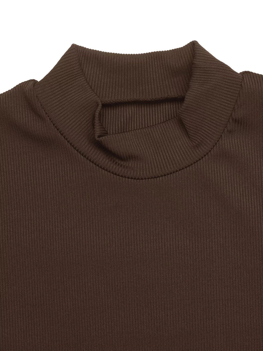 YSONA Mock Neck Long Sleeve Midi Dress — close-up view | Women's Dress | Shop YSONA
