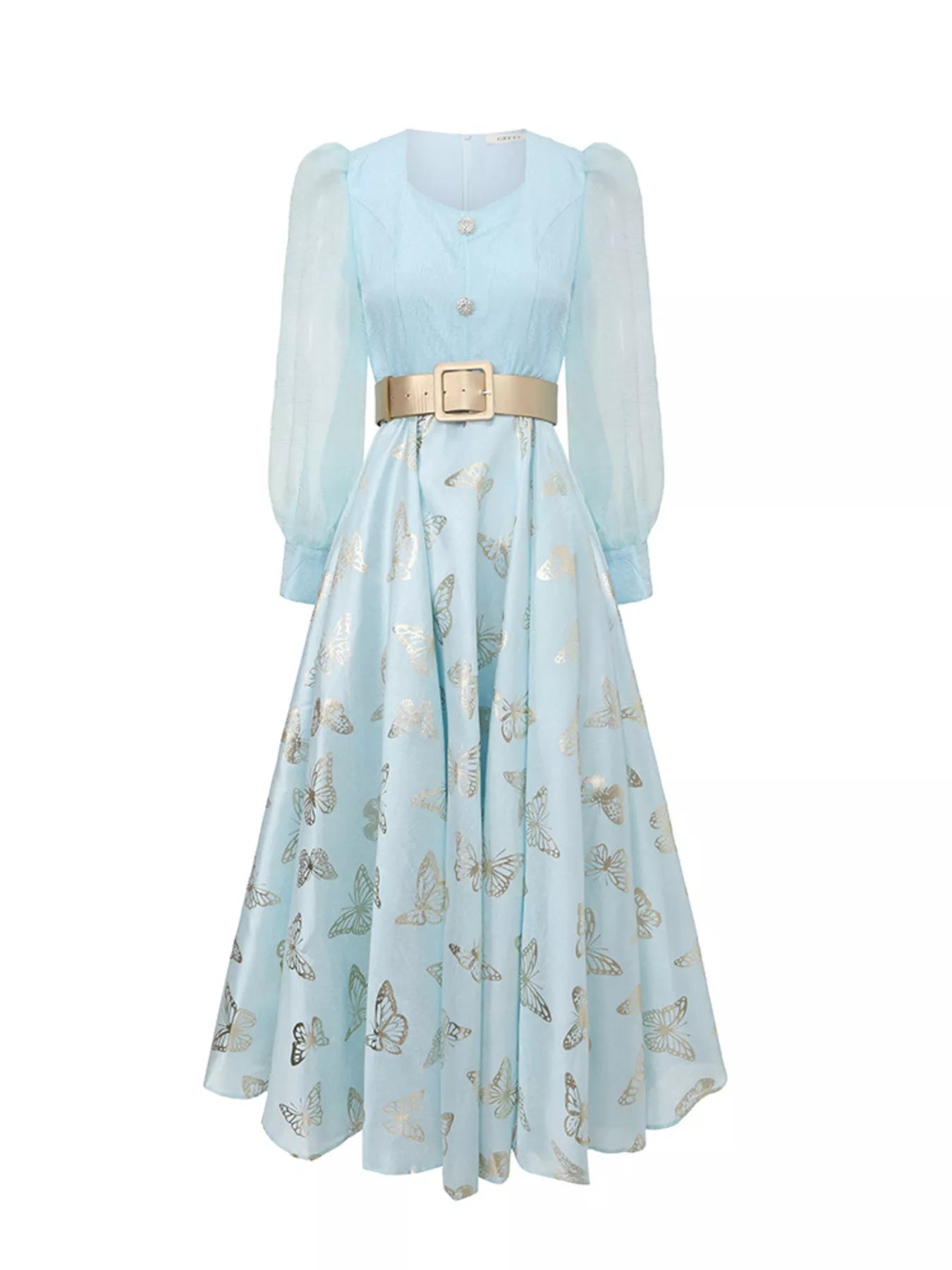 YSONA Butterfly Print Puff Sleeve Dress — model wearing | Women's Dress | Shop YSONA