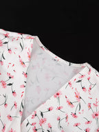 YSONA Floral Print V-Neck Flutter Sleeves Midi Dress — styling view | Women's Dress | Shop YSONA