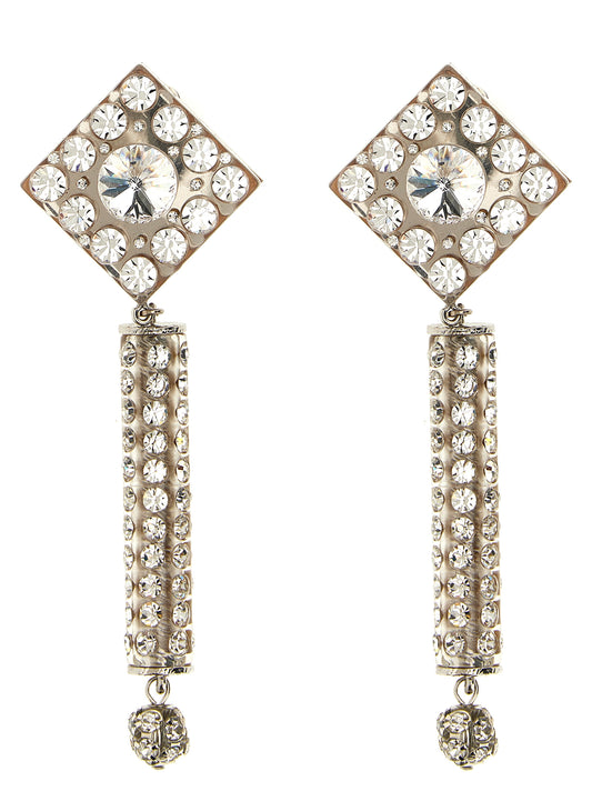 Alessandra Rich Silver Plastic Earrings - YSONA