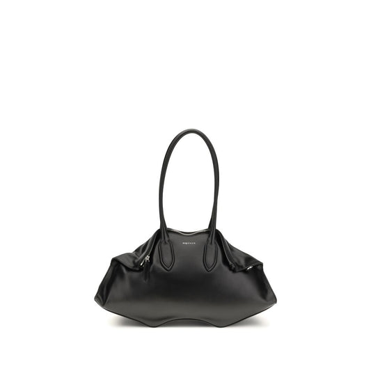 Alexander McQueen Black Calf Leather Bos Taurus Shoulder Bag - YSONA