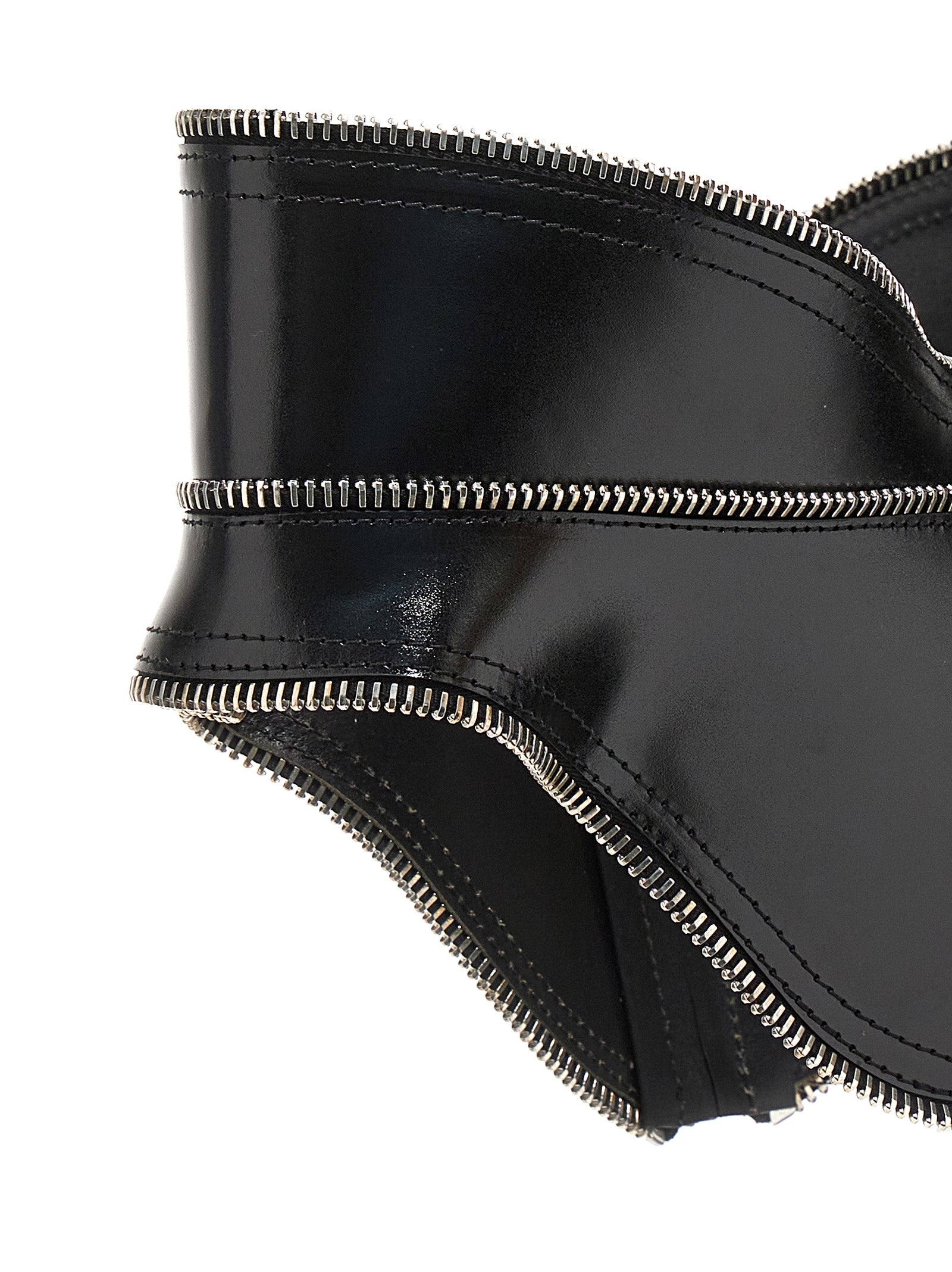 Alexander McQueen Black Leather Regular Belt - view 3