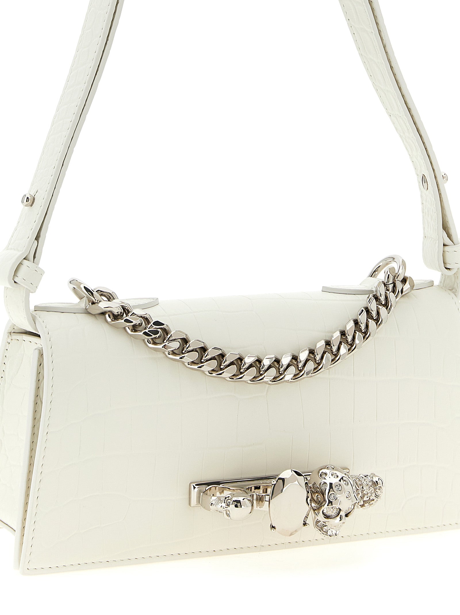 Alexander McQueen White Calfskin Shoulder Bag - view 3