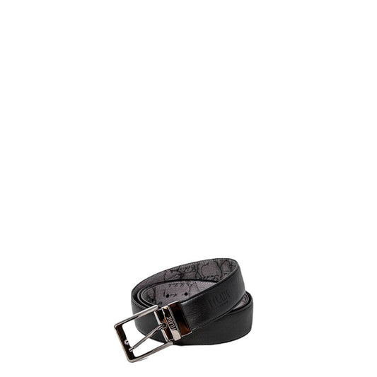 Alviero Martini Prima Classe Black Leather Regular Belt - YSONA