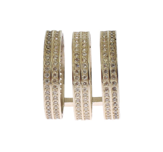 Nialaya Authentic Womens Clear CZ 925 Sterling Silver Ring - YSONA