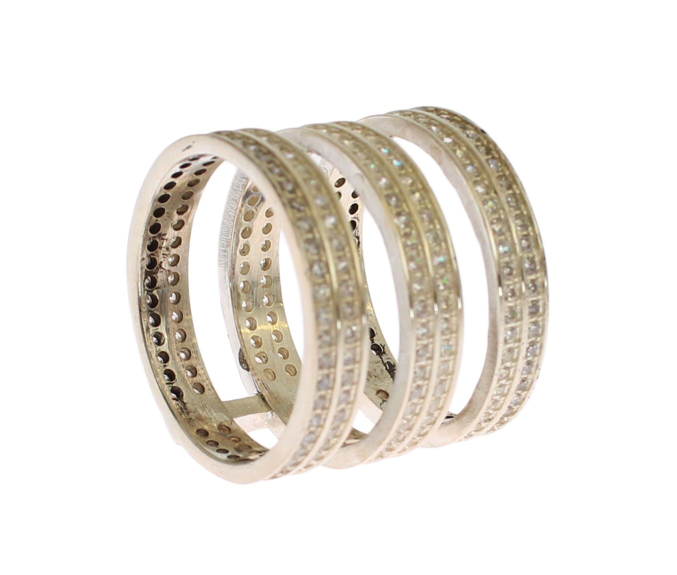 Nialaya Authentic Womens Clear CZ 925 Sterling Silver Ring - view 2