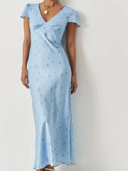 YSONA V-Neck Cap Sleeve Maxi Dress — front view | Women's Dress | Shop YSONA