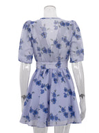 YSONA Floral Puff Sleeve Mini Dress — close-up view | Women's Dress | Shop YSONA