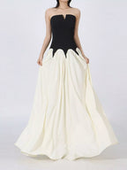 YSONA Two Tone Tube Maxi Dress — back view | Women's Dress | Shop YSONA