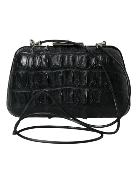 Balenciaga Black Exotic Skin Leather Shoulder Crossbody Box Clutch Bag - YSONA