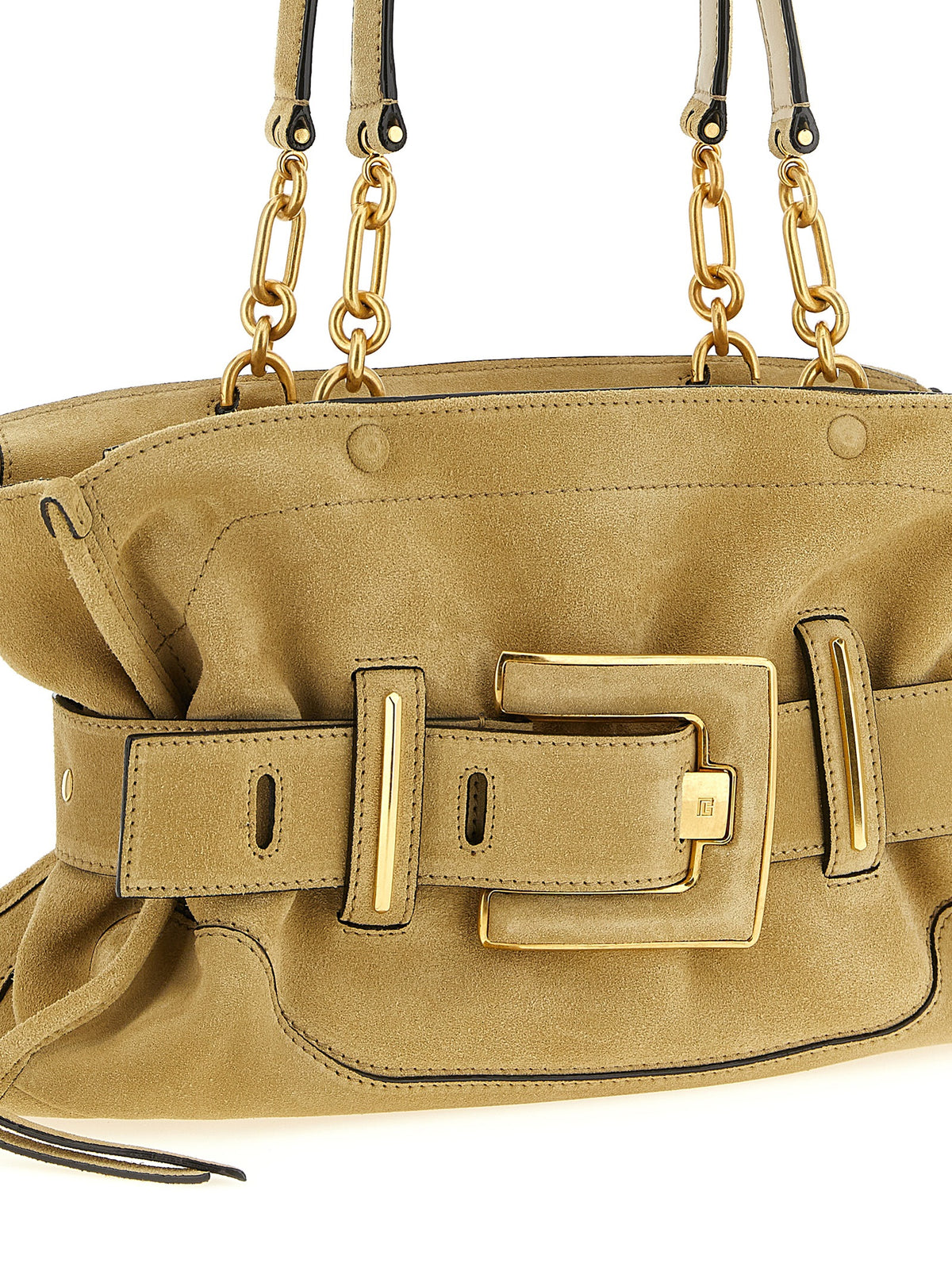 Balmain Beige Calfskin Shoulder Bag - view 3