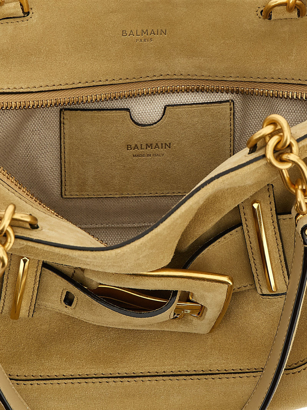 Balmain Beige Calfskin Shoulder Bag - view 4